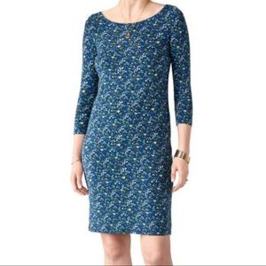 Pure Collection Geometric Print Slash Neck Jersey Dress Size 4 NWT